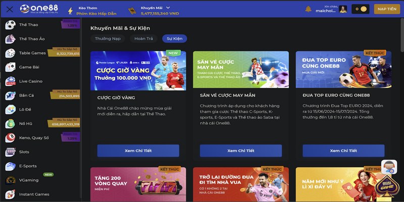Casino One88 thường xuyên tung ra nhiều chương trình khuyến mãi hấp dẫn