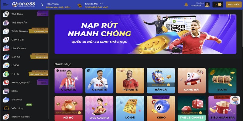 Tốc độ thanh toán tại nhà cái One88 siêu nhanh