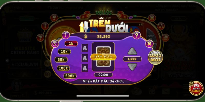 Đôi nét về mini game trên dưới