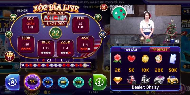 Giới thiệu về xóc đĩa livestream